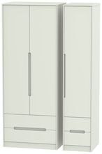 Monaco Cashmere 3 Door Tall Triple Wardrobe - 4 Drawers