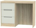 Monaco Cashmere Matt and Oak Effect 3 Drawer Single Dressing Table