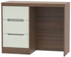 Monaco Cashmere and Carini Walnut 3 Drawer Single Dressing Table
