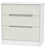 Monaco Cashmere and White 3 Drawer Deep Chest