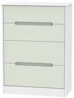 Monaco Cashmere and White 4 Drawer Deep Chest