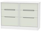 Monaco Cashmere and White 6 Drawer Midi Chest