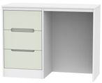 Monaco Cashmere and White 3 Drawer Single Dressing Table