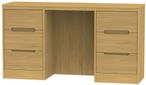 Monaco Modern Oak 6 Drawer Double Dressing Table