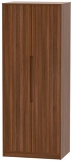 Monaco Noche Walnut 2 Door Plain Tall Wardrobe