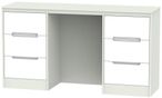 Monaco White and Cashmere 6 Drawer Double Dressing Table