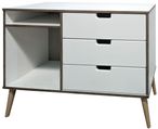 Shanghai White 95cm TV Unit with Natural Legs