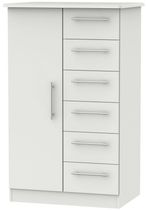 Sherwood Grey 1 Door Midi Wardrobe