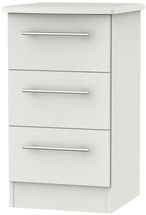 Sherwood Grey 3 Drawer Bedside Cabinet
