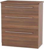 Sherwood Walnut Effect 3 Drawer Deep Chest