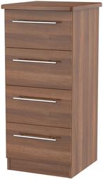 Sherwood Walnut Effect 4 Drawer Narrow Chest