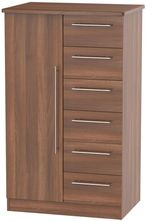 Sherwood Walnut Effect 1 Door Midi Wardrobe