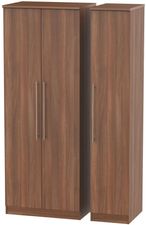 Sherwood Walnut Effect 3 Door Tall Triple Wardrobe