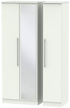 Sherwood Porcelain 3 Door Tall Triple Wardrobe - 1 Mirror
