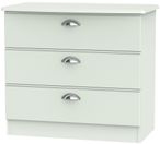 Victoria Grey 3 Drawer Small Chest