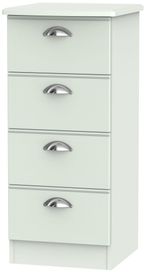 Victoria Grey 4 Drawer Narrow Chest