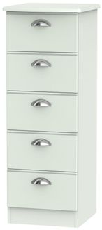 Victoria Grey 5 Drawer Narrow Chest