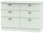 Victoria Grey 6 Drawer Midi Chest