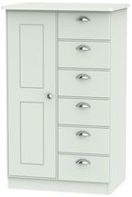 Victoria Grey 1 Door Midi Wardrobe