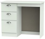 Victoria Grey 3 Drawer Single Dressing Table