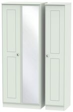 Victoria Grey 3 Door Tall Triple Wardrobe - 1 Mirror