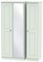 Victoria Grey 3 Door Triple Wardrobe - 1 Mirror