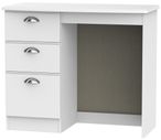 Victoria White 3 Drawer Single Dressing Table