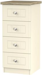 Vienna Cream 4 Drawer Narrow Chest