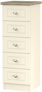 Vienna Cream 5 Drawer Narrow Chest