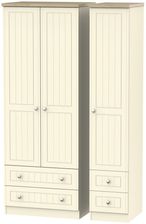 Vienna Cream 3 Door Tall Triple Wardrobe - 4 Drawers