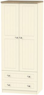 Vienna Cream 2 Door 2 Drawer Double Wardrobe