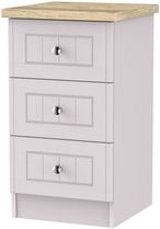 Vienna Cashmere 3 Drawer Bedside Cabinet