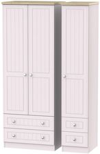 Vienna Cashmere 3 Door Tall Triple Wardrobe - 4 Drawers