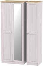 Vienna Cashmere 3 Door Tall Triple Wardrobe - 1 Mirror