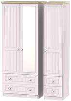 Vienna Cashmere 3 Door Combi Wardrobe - 1 Mirror