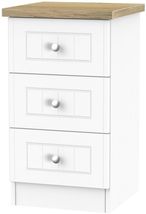 Vienna Porcelain 3 Drawer Bedside Cabinet