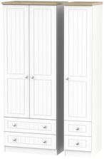 Vienna Porcelain 3 Door Tall Triple Wardrobe - 4 Drawers