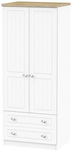 Vienna Porcelain 2 Door 2 Drawer Double Wardrobe