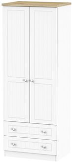 Vienna Porcelain 2 Door 2 Drawer Tall Wardrobe