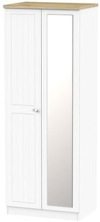 Vienna Porcelain 2 Door Tall Wardrobe - 1 Mirror