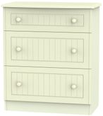 Warwick Cream 3 Drawer Deep Chest