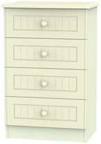 Warwick Cream 4 Drawer Midi Chest