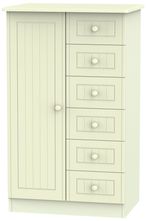 Warwick Cream 1 Door Midi Wardrobe