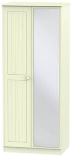 Warwick Cream 2 Door Wardrobe - 1 Mirror