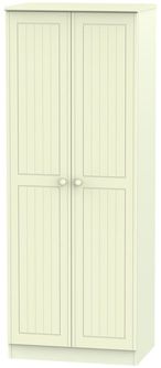 Warwick Cream 2 Door Plain Tall Wardrobe
