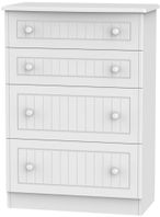 Warwick White 4 Drawer Deep Chest