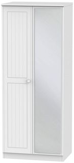 Warwick White 2 Door Wardrobe - 1 Mirror