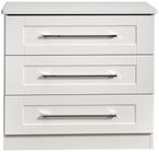 York White 3 Drawer Small Chest