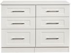 York White 6 Drawer Midi Chest