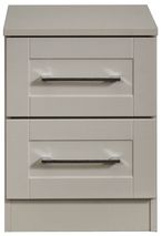 York Cashmere 2 Drawer Bedside Cabinet